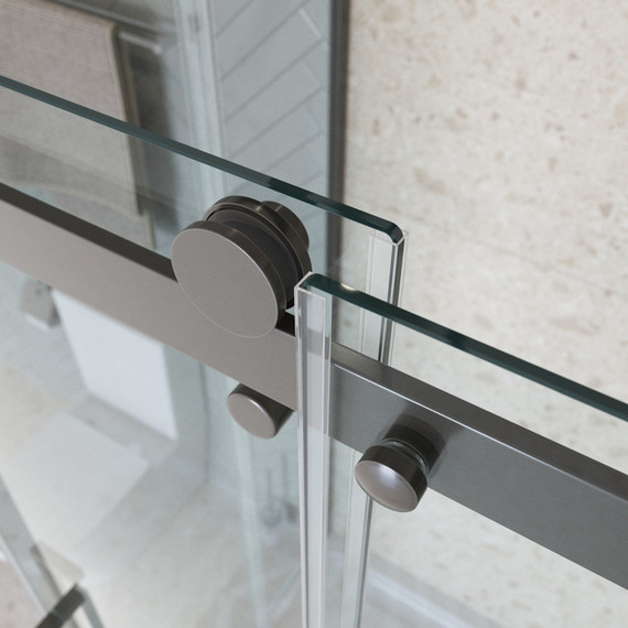 Душевое ограждение BelBagno 140x90 см MARINO-2-AH-1-140/90-C-GM, оружейная сталь/прозрачное - фото 6