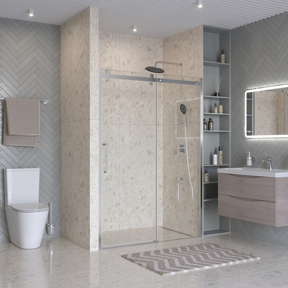 Душевая дверь BelBagno 150 см MARINO-2-BF-1-150-C-CR, хром/прозрачное - фото 