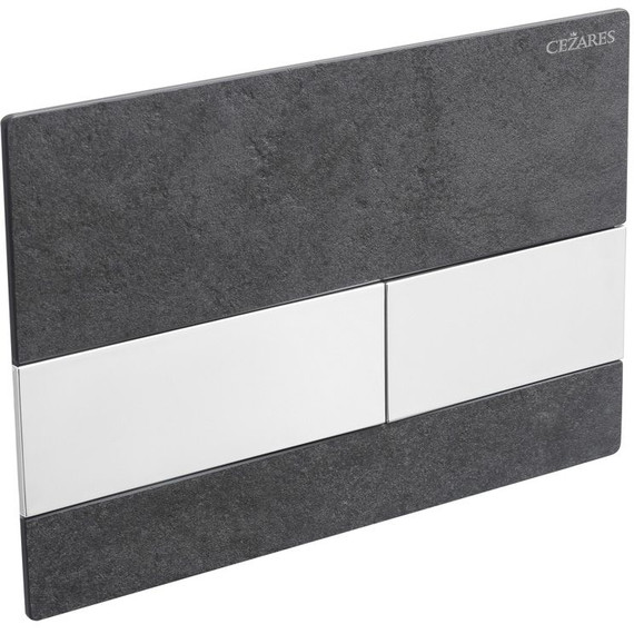 Кнопка смыва Cezares Lux LUX-PN-BIO, чёрный/белый матовый - фото 3