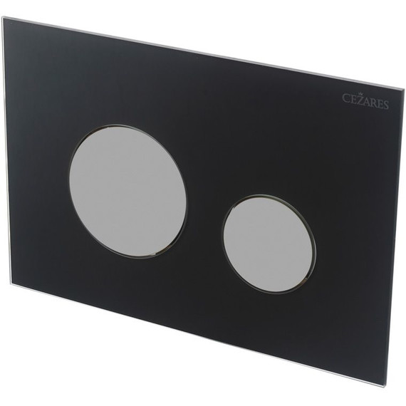Кнопка смыва Cezares Lux LUX-GN-01-C, хром/чёрное стекло - фото 3