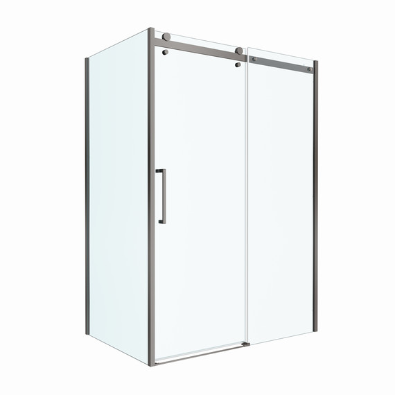 Душевое ограждение BelBagno 140x90 см MARINO-2-AH-1-140/90-C-GM, оружейная сталь/прозрачное - фото 5