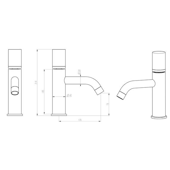Смеситель для раковины Boheme Stick 121-BB.4, чёрный - фото 2