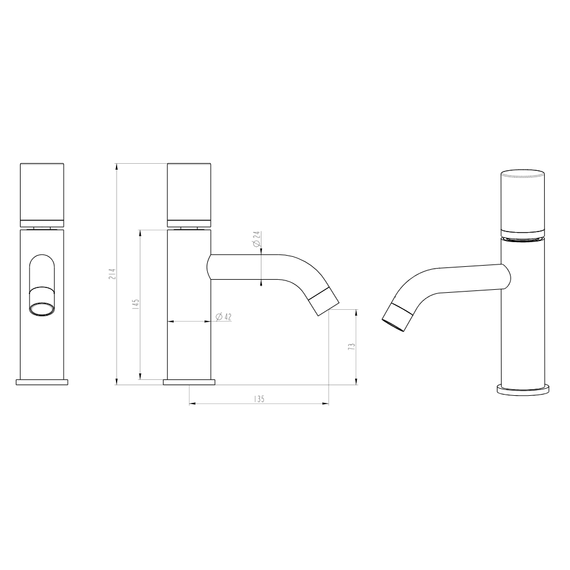 Смеситель для раковины Boheme Stick 121-BRB.2, брашированная бронза - фото 2
