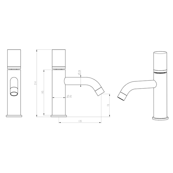 Смеситель для раковины Boheme Stick 121-NB.4, никель - фото 2