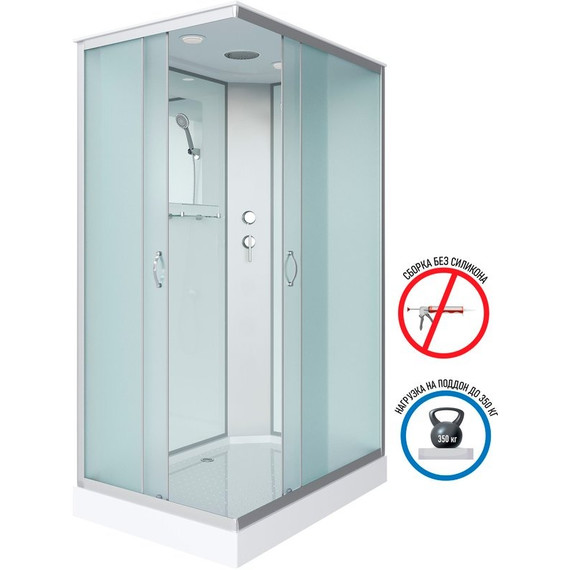 Душевая кабина Niagara Classic 120x90 см NG-43295-14Q, хром/матовое (безсиликоновая сборка) - фото 