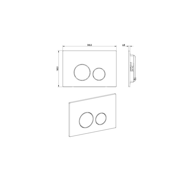 Кнопка смыва Boheme 649-MG, золото матовое - фото 4