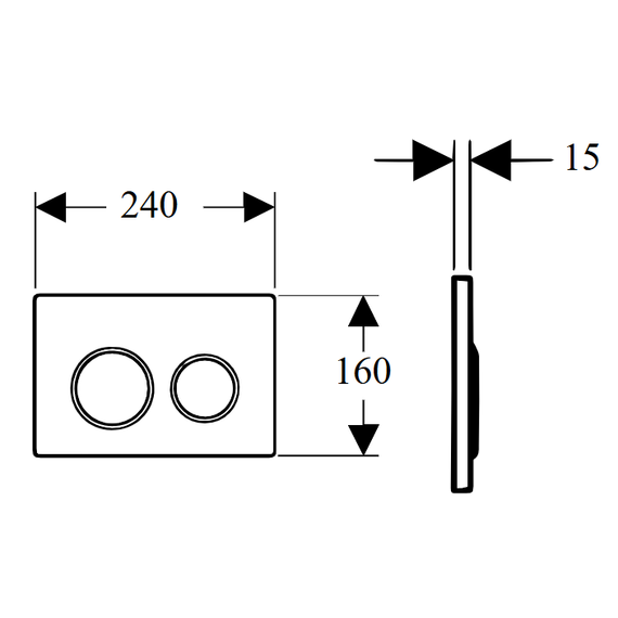 Кнопка смыва Boheme 663, чёрный - фото 2