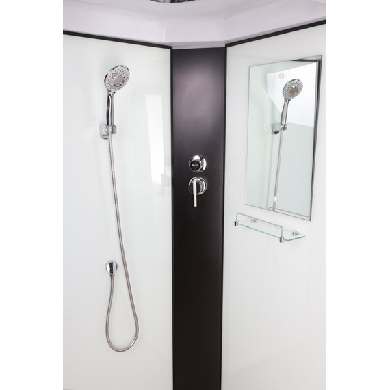 Душевая кабина Niagara Classic 90x90 см NG-6701-14, чёрный/прозрачное (безсиликоновая сборка) - фото 4