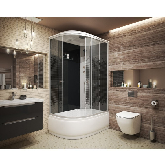 Душевая кабина Niagara Eco 120x80 см NG-7510-14R, серебро/узор (безсиликоновая сборка) - фото 2