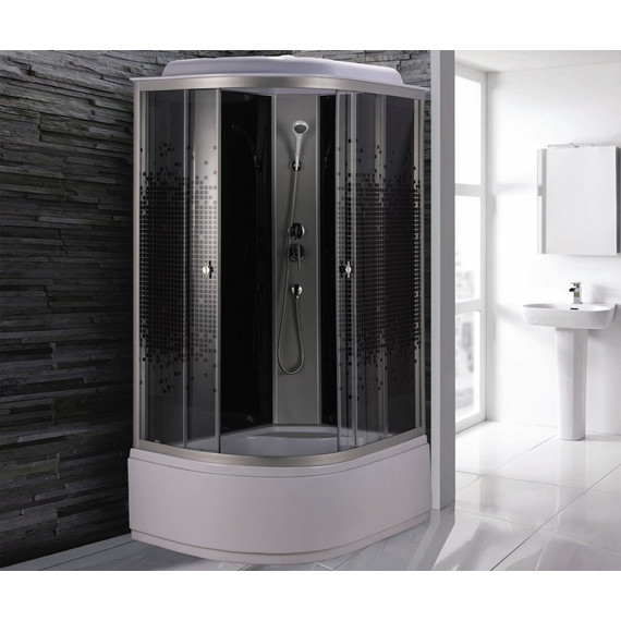 Душевая кабина Niagara Eco 120x80 см NG-7510-14R, серебро/узор (безсиликоновая сборка) - фото 3