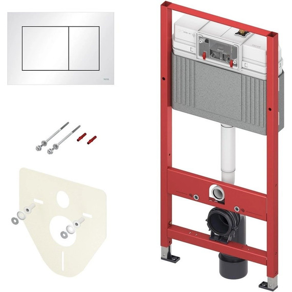 Инсталляция с подвесным унитазом комплект: TECEbase 2.0 9400413 с подвесным безободковым унитазом Azario Uno AZ-2380 сиденье микролифт, крепление, кнопка смыва белая - фото 3