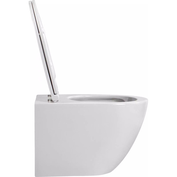 Инсталляция с подвесным унитазом комплект: TECEbase 2.0 9400413 с подвесным безободковым унитазом Aquatek Европа AQ1900T-00 сиденье микролифт, крепление, кнопка смыва белая (система смыва Торнадо) - фото 10