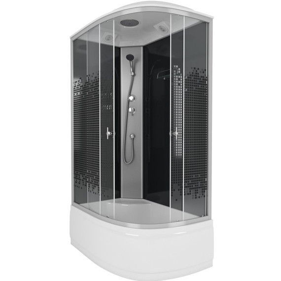 Душевая кабина Niagara Eco 120x80 см NG-7510-14L, серебро/узор (безсиликоновая сборка) - фото 