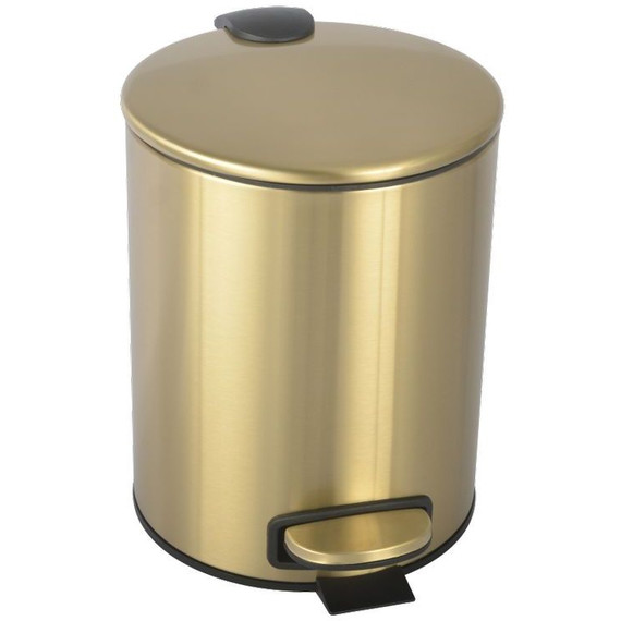 Ведро для мусора с педалью Boheme Uno 10426-MG, золото матовое - фото 