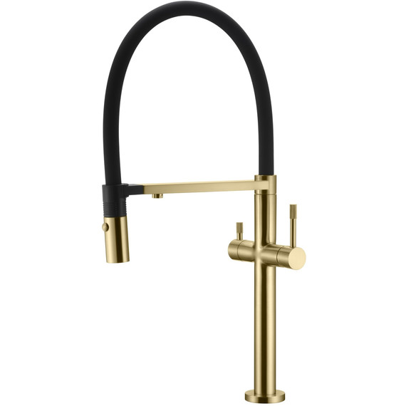Смеситель для кухни Boheme Uno 115-MG, золото матовое - фото 