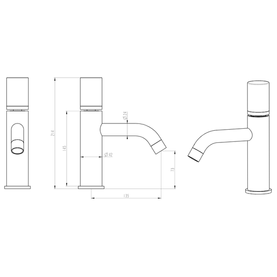 Смеситель для раковины Boheme Stick 121-BRB, брашированная бронза - фото 6