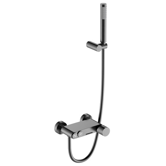 Смеситель для ванны Boheme Stick 123-GM.2, графит - фото 