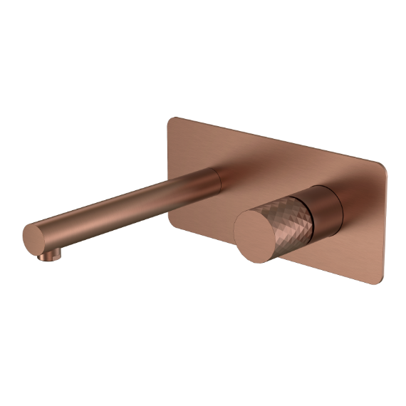 Смеситель для раковины настенный Boheme Stick 125-BRB (со скрытой частью) брашированная бронза - фото 