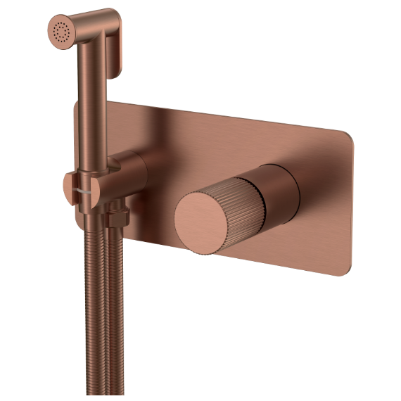 Набор для гигиенического душа Boheme Stick 127-BRB.3 (со скрытой частью) брашированная бронза - фото 