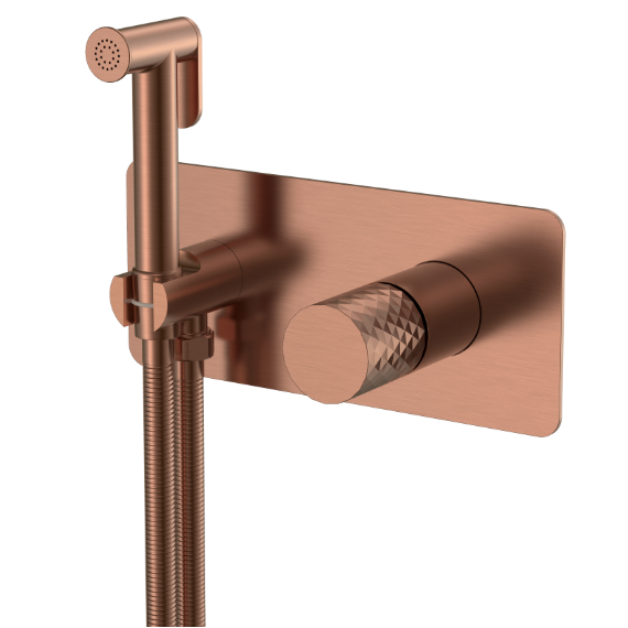Набор для гигиенического душа Boheme Stick 127-CB (со скрытой частью) брашированная медь - фото 