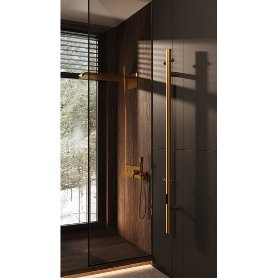 Полотенцесушитель электрический Boheme Uno П1 1500x120 мм 726-MG, золото матовое - фото 5