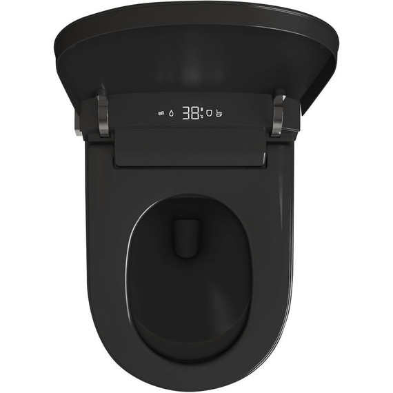 Унитаз-биде подвесной импульсный Abber Bequem AC1121SMB с крышкой микролифт, чёрный матовый - фото 8