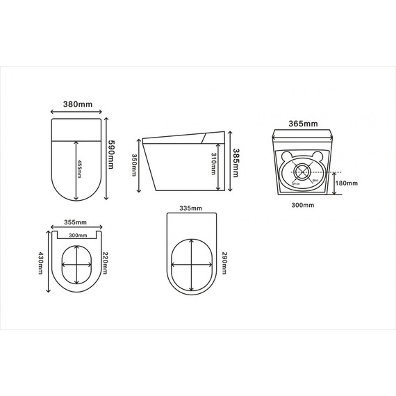 Инсталляция с подвесным унитазом комплект: Abber AC0101P2 с подвесным импульсным унитазом-биде Bequem AC1123SR с крышкой микролифт - фото 17