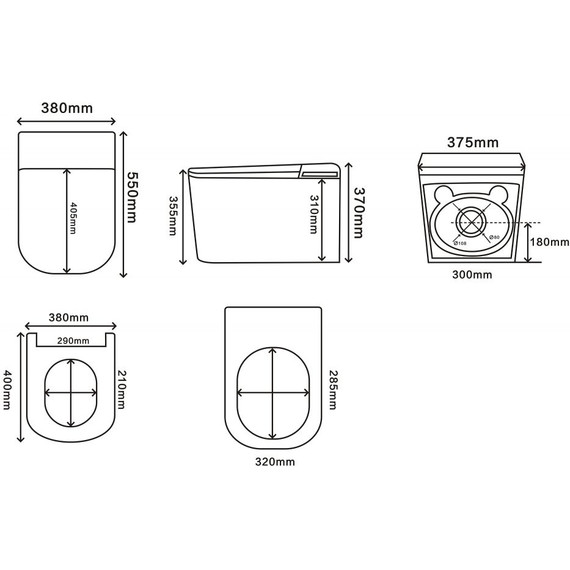 Инсталляция с подвесным унитазом комплект: Abber AC0101P2 с подвесным импульсным унитазом-биде Rechteck AC1216S с крышкой микролифт - фото 18