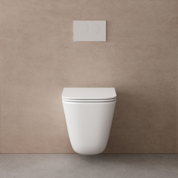 Унитаз подвесной безободковый Abber Rechteck AC1220TC с тонкой крышкой микролифт (Система смыва торнадо) - фото 3