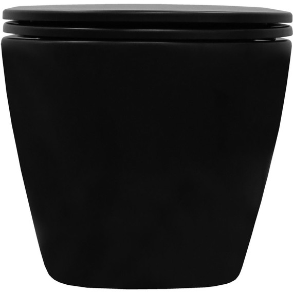 Унитаз подвесной безободковый Azario Grado AZ-0046N-MB с крышкой микролифт, чёрный матовый, Цвет производителя: чёрный матовый - фото 10