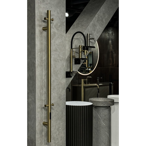 Полотенцесушитель электрический Boheme Uno П1 1500x120 мм 726-MG, золото матовое - фото 3