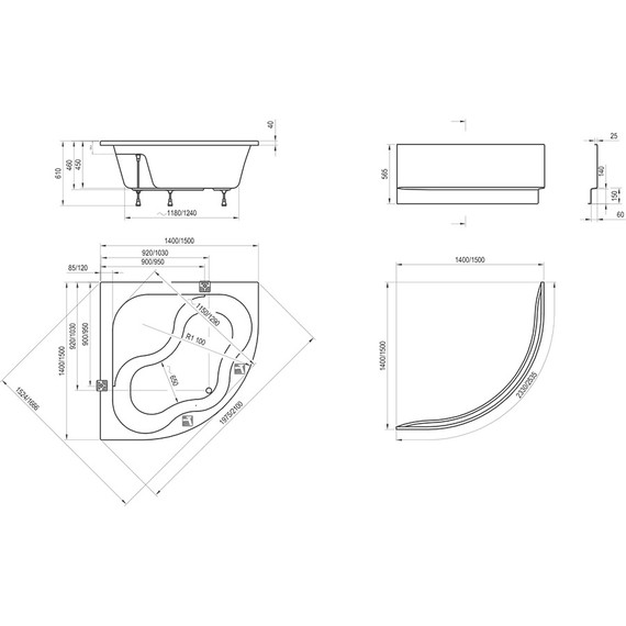 Панель фронтальная для ванны GENTIANA/NEW DAY 150 см CZG1000AN0 - фото, картинка 2 Панель фронтальная для ванны GENTIANA/NEW DAY 150 см CZG1000AN0 - фото 2