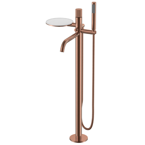 Смеситель для ванны напольный Boheme Stick 129-CB.3, брашированная медь - фото 