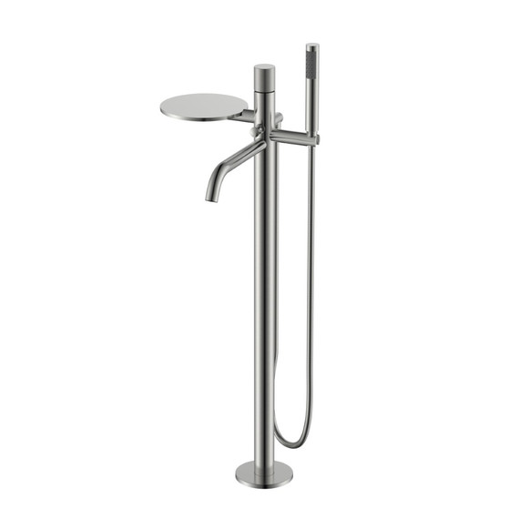 Смеситель для ванны напольный Boheme Stick 129-NB.4, никель - фото 