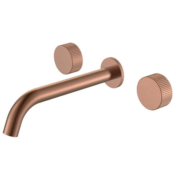 Смеситель для раковины настенный Boheme Stick 152-2-CB.3, брашированная медь - фото 