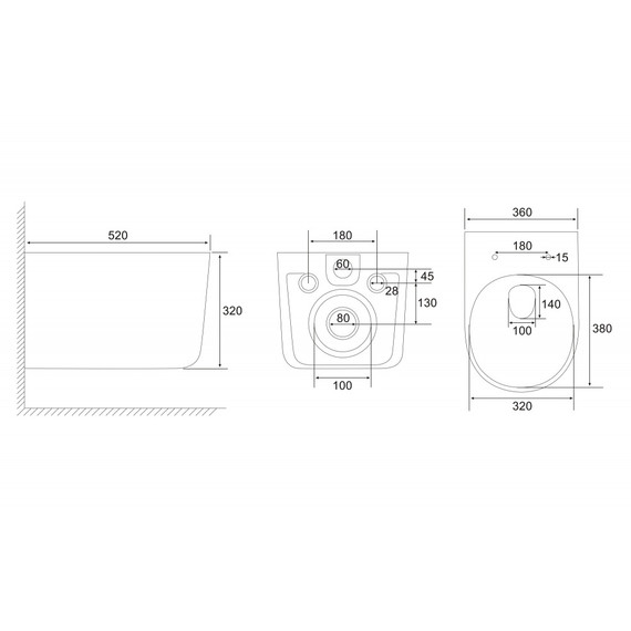 Унитаз подвесной безободковый Abber Ultra AC1302 с тонкой крышкой микролифт - фото 12