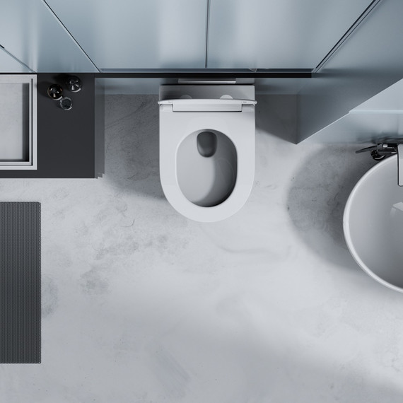 Унитаз подвесной безободковый Abber Ultra AC1302 с тонкой крышкой микролифт - фото 6