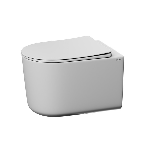 Унитаз подвесной безободковый Abber Ultra AC1302 с тонкой крышкой микролифт - фото 7