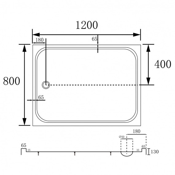 Поддон акриловый Abber 120x80 см AD3C128 - фото 9