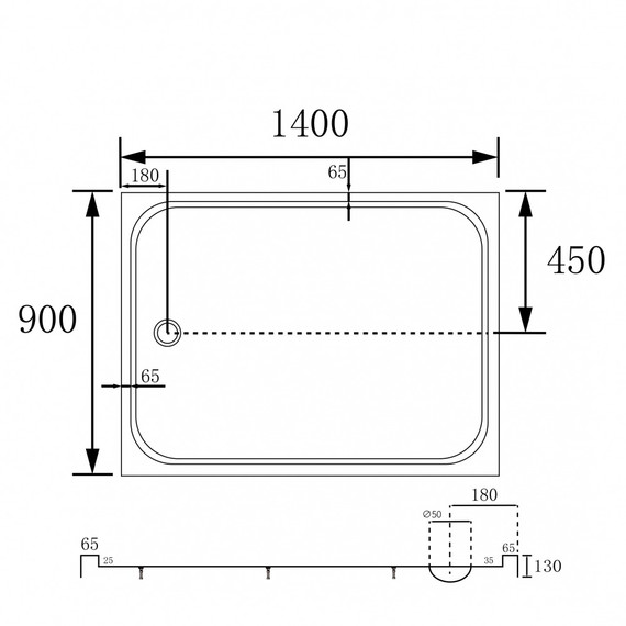 Поддон акриловый Abber 140x90 см AD3C149 - фото 9