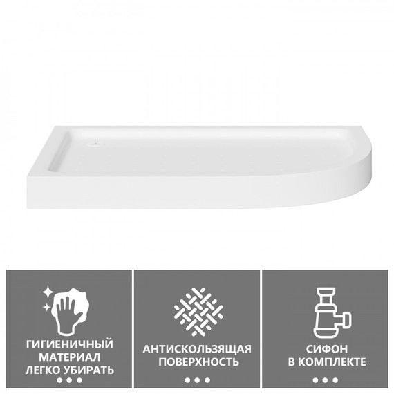 Поддон акриловый Abber 100x90 см AD3E109 L - фото 3