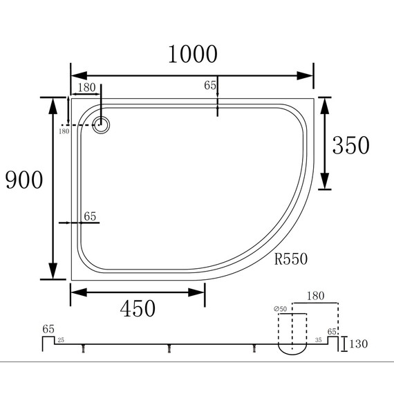 Поддон акриловый Abber 100x90 см AD3E109 L - фото 8