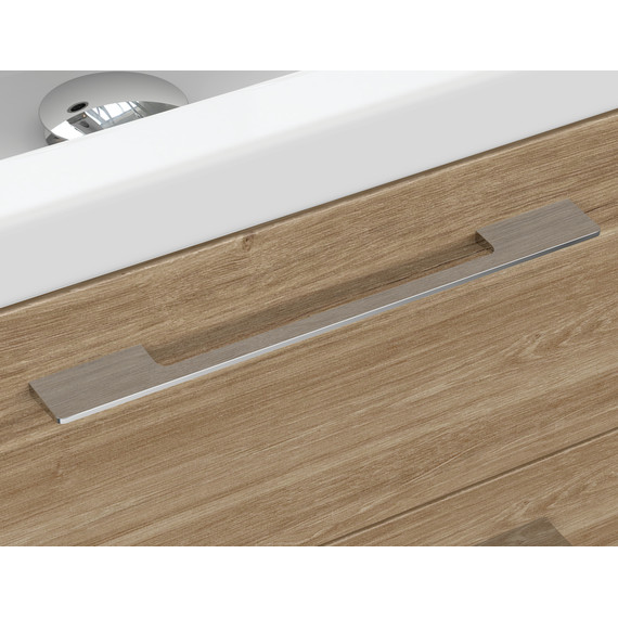 Тумба подвесная с раковиной Cersanit Lara 80 см A63416, орех - фото 14