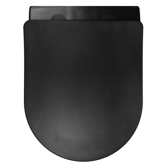 Унитаз подвесной безободковый Azario VELA AZ-2480MB с крышкой микролифт (Система смыва торнадо) чёрный матовый - фото 12