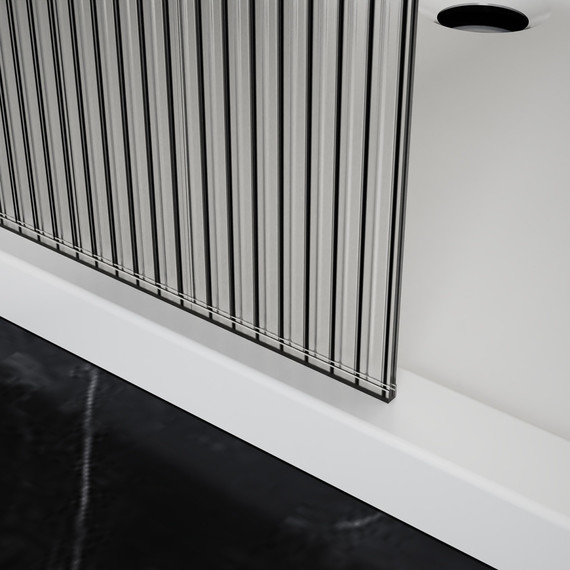 Душевая перегородка Azario Walk-in 110 см AZ-251-110-MB-CRF (стекло 8 мм) чёрный матовый/рифленое - фото 5