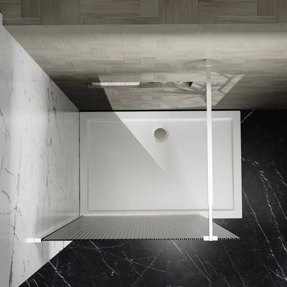 Душевая перегородка Azario Walk-in 90 см AZ-251-90-MGR-CRF (стекло 8 мм) графит матовый/рифленое - фото 6