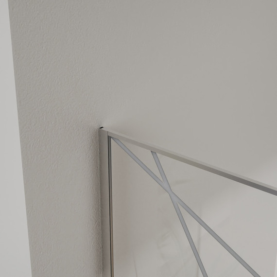 Душевая перегородка Azario Walk-in 110 см AZ-271-110-MB-CGP (стекло 8 мм) чёрный матовый/узор - фото 7