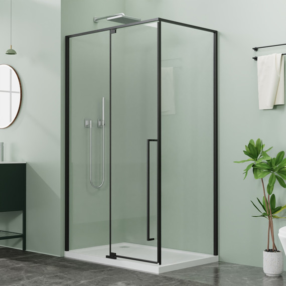 Душевое ограждение Azario MALE 120х80 см AZ-J50-12080-MB-CL, чёрный матовый/прозрачное - фото 