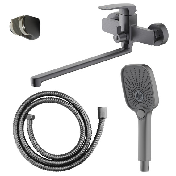 Смеситель для ванны Azario Conda AZ-K1711GR, графит - фото 