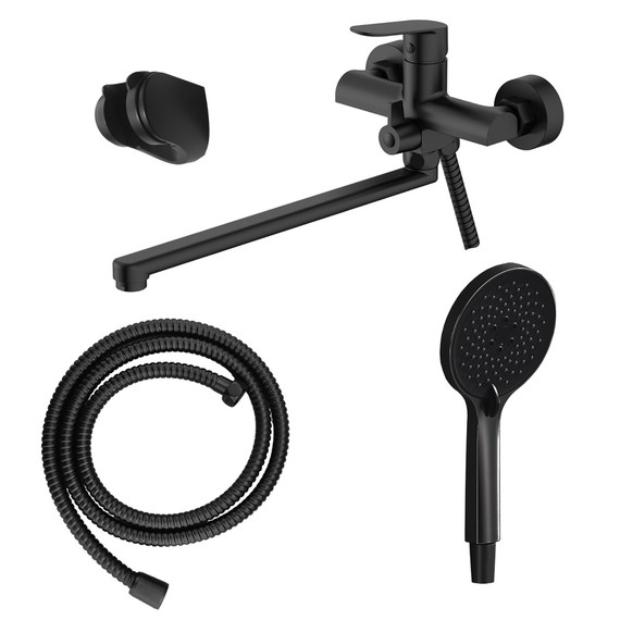 Смеситель для ванны Azario Alanti AZ-K1732B, чёрный матовый - фото 